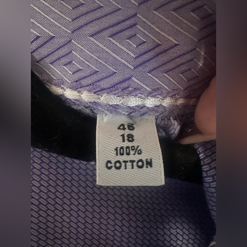 Robert Graham Button Down Dress Shirt Size 46/18 - Picture 5 of 6